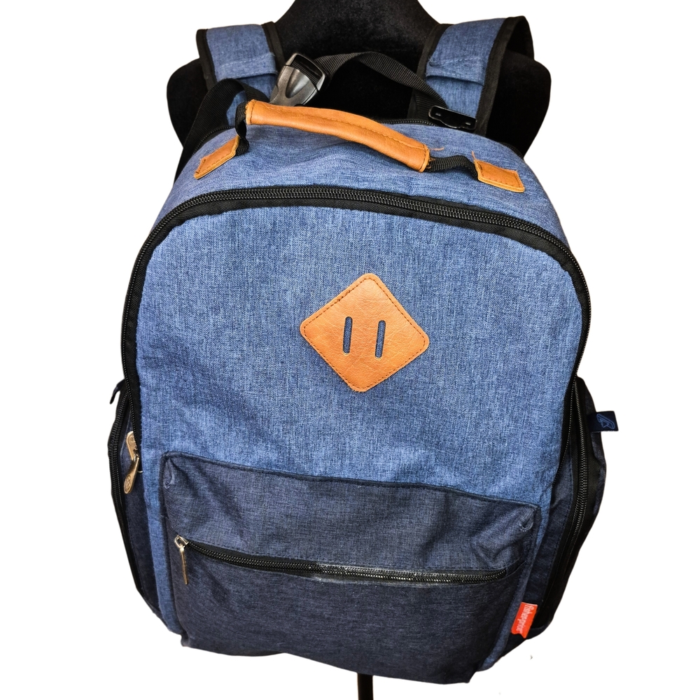 Fisher-Price Diaper Bag Backpack Blue Multi Pocket Travel Baby Bag